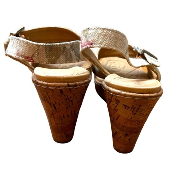 b.o.c Born Concept Schirra Jute Floral Print Platform Wedge Sandals - Picture 7 of 11